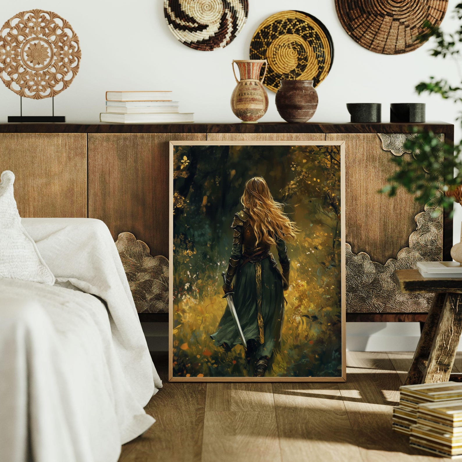 Woman Knight Poster, Dark Academia Wall Decor, Lady Knight in the ...