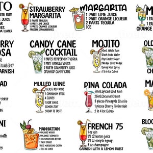 Pacchetto SVG ricetta cocktail, ricetta cocktail in formato SVG, ricetta cocktail per carta in formato SVG, ricetta Bloody Mary in formato SVG, ricetta cosmopolita in formato SVG
