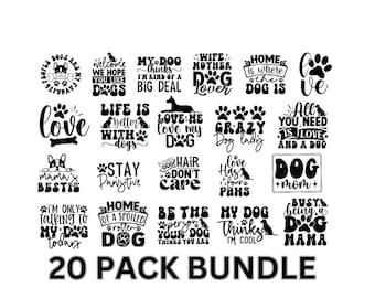 Hundeliebhaber bündeln, Hund Zitate svg, Hundemama svg, Pfotenabdrücke svg, Fur Mom SVG, Hundeliebhaber png, Hundemama png, SVG und PNG-Dateien.