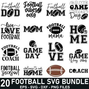 Football Mom SVG Bundle, Football SVG, Football Shirt SVG, Football Mom Life svg, Football Dad svg Designs, Supportive Mom svg, Cut File