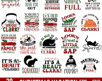 Weihnachtsferien SVG Bundle - Weihnachten SVG-Dateien für Cricut, Silhouette, Glowforge, POD, Sublimation - Lustige Weihnachtsfilm-Zitate