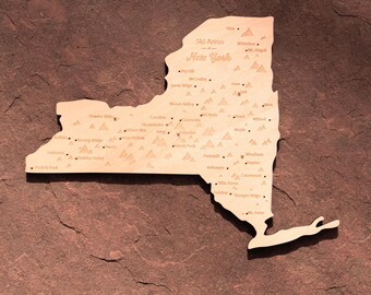 New York Ski Area Pin Map