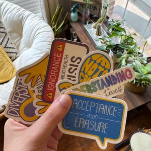 MULTI STICKER PACK Neurovielfalt und Autismus Akzeptanz Matte Aufkleber
