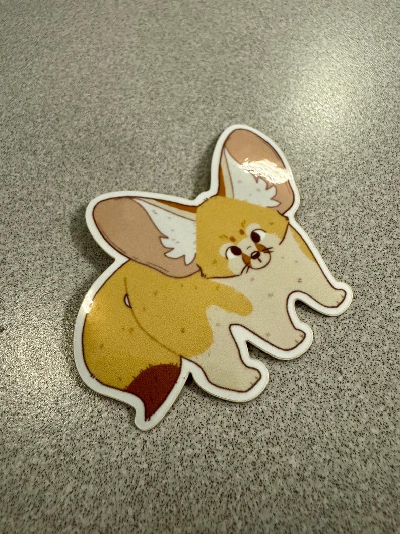 Glossy Fennec Fox Sticker - Etsy