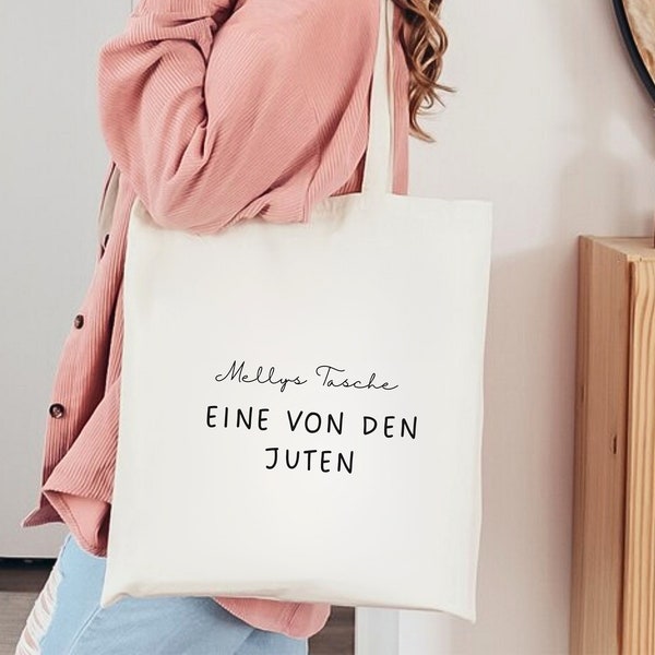 Jutebeutel personalisiert, Tasche mit Namen, Jutebeutel bedruckt, Taschen Damen personalisiert, Geschenkidee zum Geburtstag, Einkaufstasche