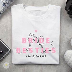 JGA Shirt, Bride Besties, rosa, Weinlover, personalisiert, JGA Tshirts, JGA Shirts Damen