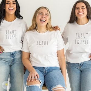 JGA Shirts, Braut Truppe, Braut T-Shirt, Junggesellinnenabschied Frauen Shirt, Hochzeit, JGA Frauen, Unisex