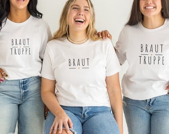 JGA Shirts, T-Shirt Braut, Team Braut, JGA Tshirt, Junggesellinnenabschied Frauen Shirt, Hochzeit, JGA Frauen