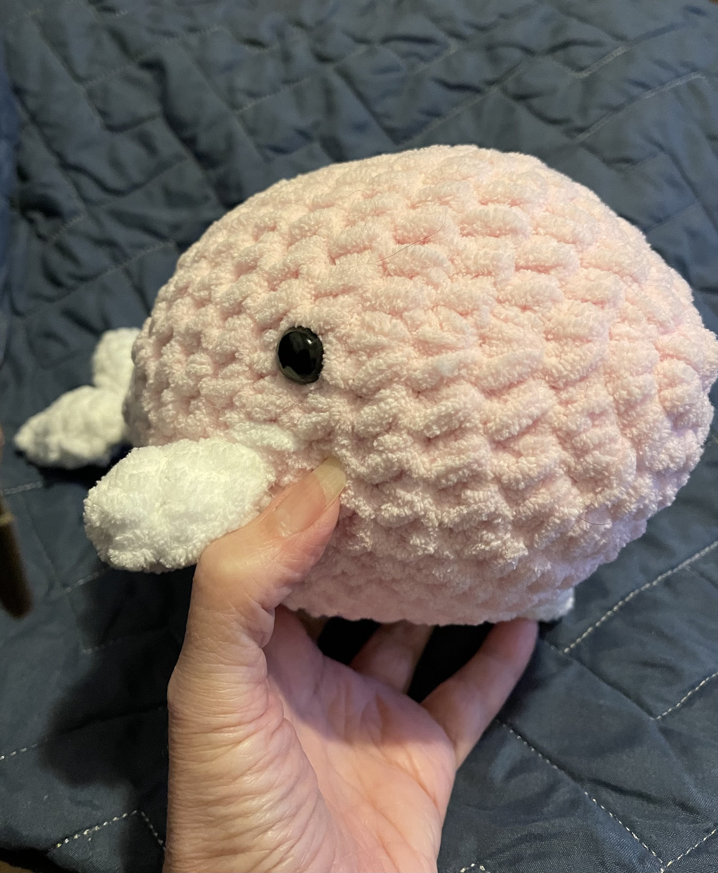 編みぐるみ ピンクと白の編みクジラ - Etsy 日本