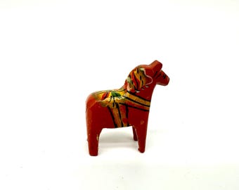 ダーラ馬の置物、手描き木製、ニルス・オルソン、26 cm - Etsy 日本