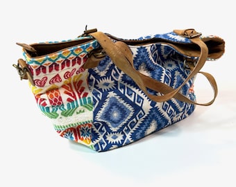 Vintage Desigual Embroidered Shoulder Bag – Colorful Boho Festival Style Tote