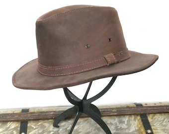 本革　ミネトンカ THE AUSSIE HAT ブラウン 本革 ミネトンカ THE AUSSIE HAT ブラウン