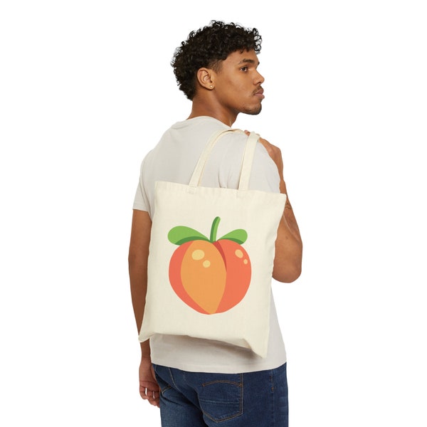 Peachy Tote Bag - Add a Sweet Touch to Your Style - Perfect for Fruit Lovers!