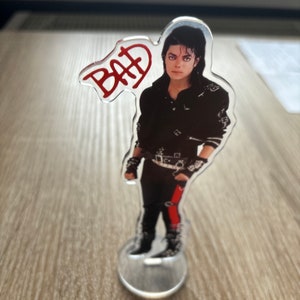 Exhibición standee de figura acrílica de baño de Michael Jackson