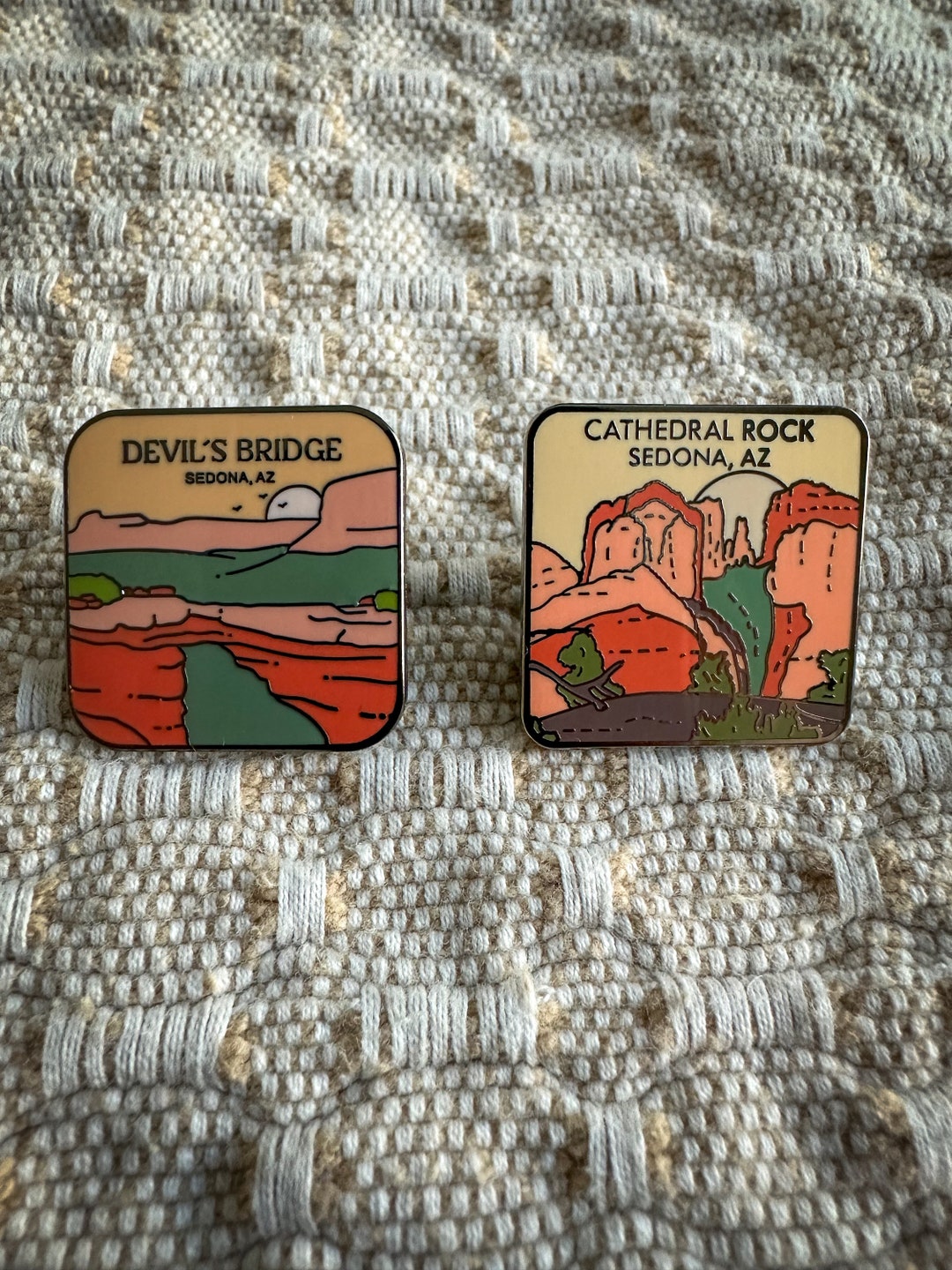 Sedona Enamel Pins, Hiking Pins Collectible Enamel Pin Gift for Hikers