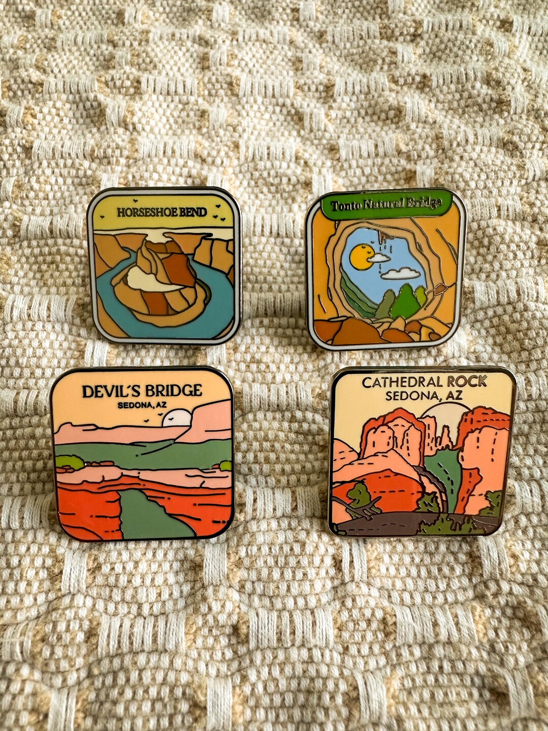 Arizona Enamel Pins, Hiking Pin Set Collectible Enamel Pin Gift for