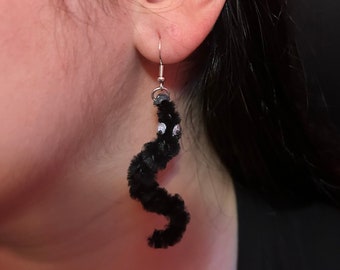 Mini Worm on a String Earrings