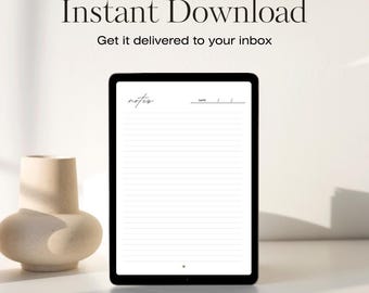 印刷可能なノート、デジタルダウンロードノート、最小限のノートデザイン、クリーンなノートページ、単一ページのダウンロード
