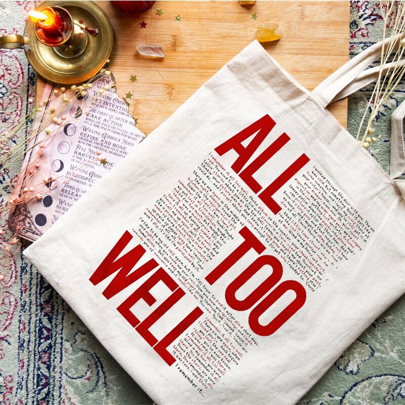  TOBGB Album Tote Bag Lyrics Gift Music Lover Gift Song Lyrics  Gift Singer's Merchandise Remember The Scarf Gift Album Inspired Gift Music  Lover Bag (Remember It tote) : Home & Kitchen