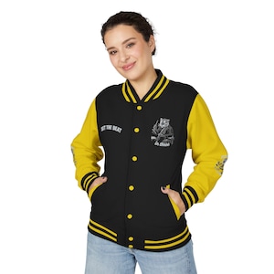 Letterman Jacket, varsity style outerwear, ideal for music lovers, retro college coat, sporty fashion, set the beat in three design