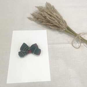 Green Christmas Plaid Baby Bow - Fabric Hair Bow - Baby Bows - Toddler Bows - Baby Bows and Head Bands
