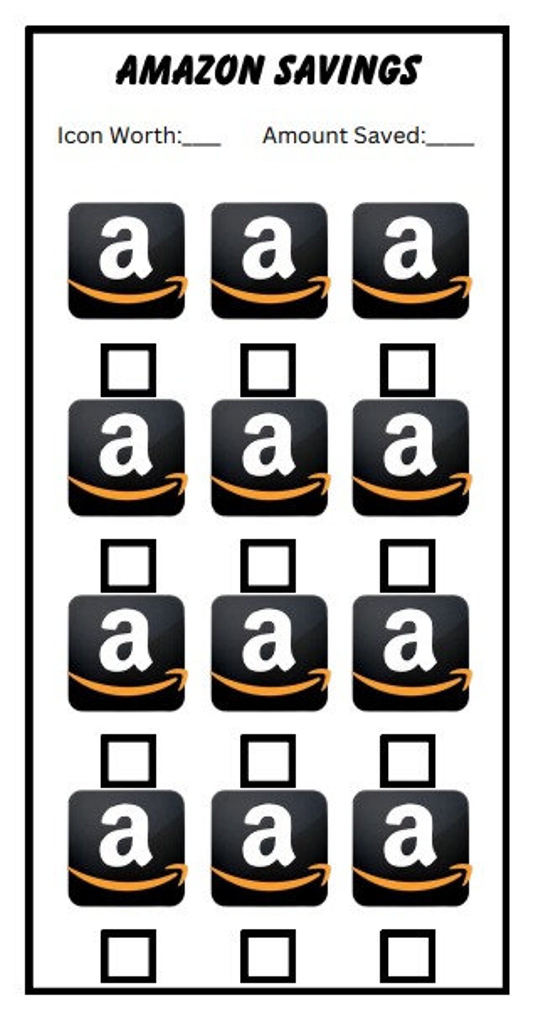 Amazon Savings Challenge Etsy