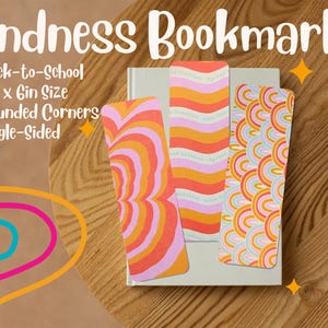 Retro Style Bookmarks | Book Lover Present Ideas | Present for Book Lovers | Smiley Bookmark Set | Cardstock Bookmarks | Book Lover Gifts