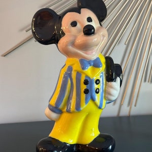 Vintage 1970s Ceramic Mickey Mouse Figurine