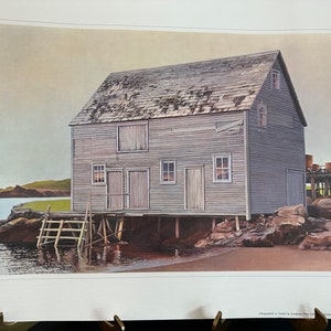 Set of 3 Original Lithographs by Evergreen Press &quot;Vanishing Buildings&quot; - Canada