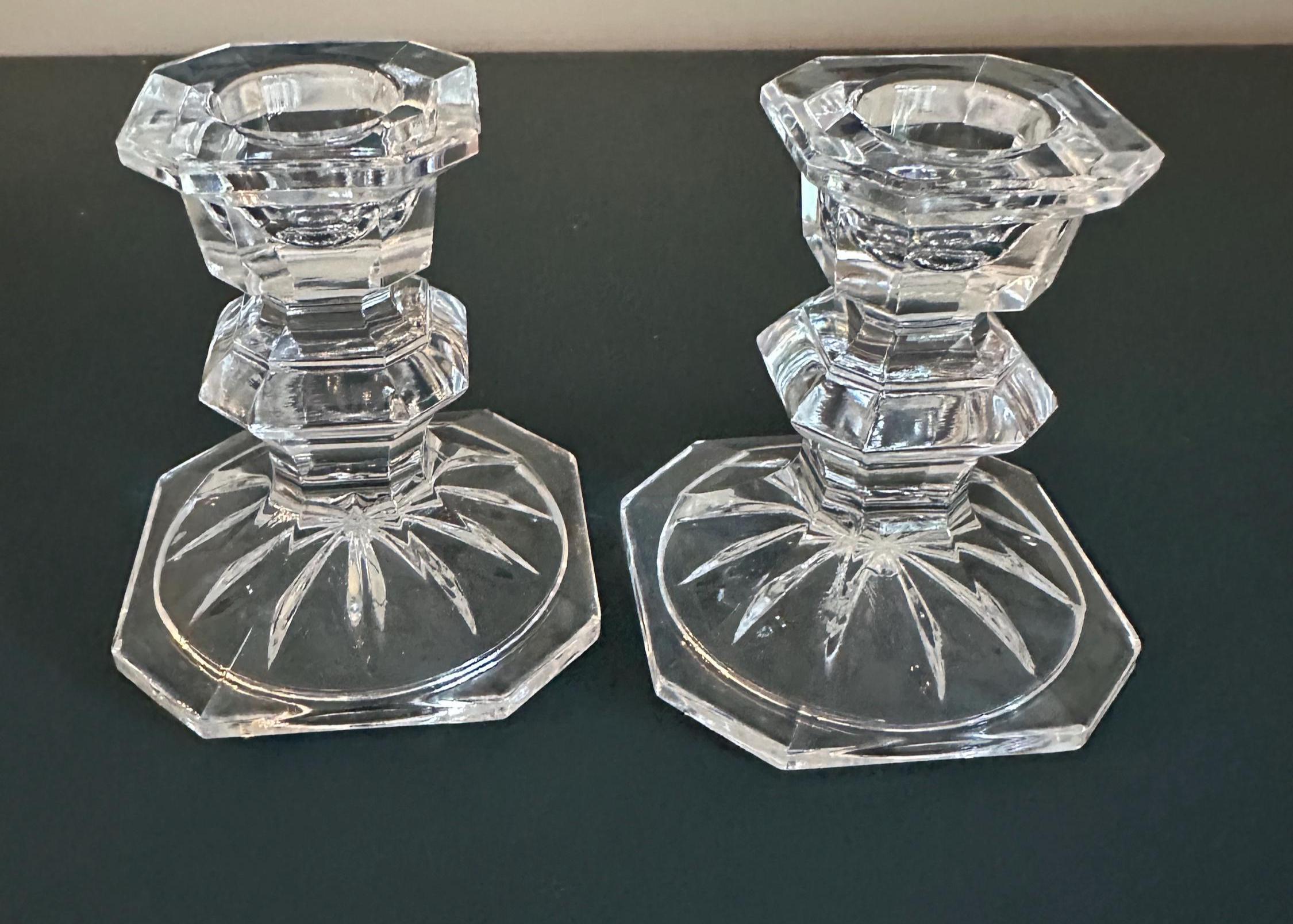 Collection of Vintage Crystal & Glass Candle Holders - Etsy