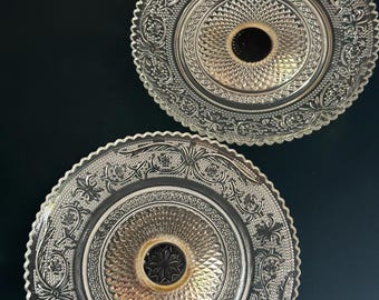 Vintage Imperial Candlewick Double Handle Divided Relish Dish with handles