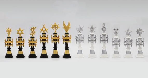 Kingdom Hearts 3 Inspired Chess Set – 3D Printed, 32-piece Board