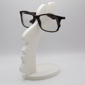 Minimalist Reading Glasses Stand - Silhouette Face Design
