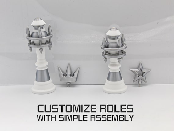Kingdom Hearts Chess Wayfinder Trio – 3D Printed KH3 Pieces