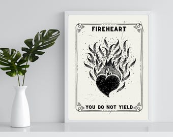 Throne of Glass Fireheart Inspired Digital Print