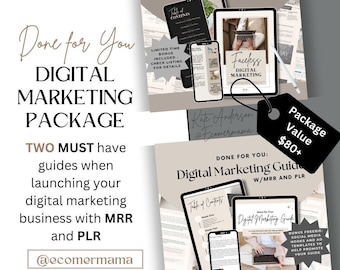 Digital Marketing Starter Package eBooks with Master Resell Rights (MRR) and Private Label Rights (PLR) - A "Done for You" Product