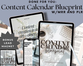Content Kalender Blueprint: Ein Bleimagnet mit Master Resell Right (MRR) und Privatmarkenrechten (PLR) -Batch 90 Tage Inhalt in 1 Tag