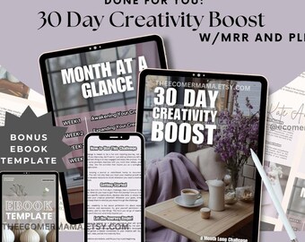 30 Day Creativity Boost Guide w/Master Resell Rights (MRR) and Private Label Rights (PLR) for Marketers, Creatives, & Entrepreneurs