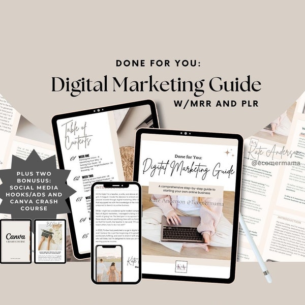 Voor u klaar: Handleiding voor digitale marketing/eBook met Master Resell Rights (MRR) en Private Label Rights (PLR) - een digitaal marketingproduct (DFY)