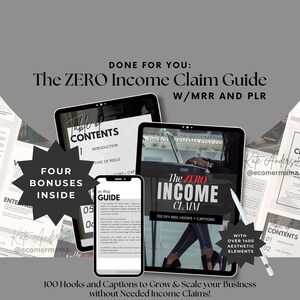 The Zero Income Claim 100 DFY Reel Hooks and Captions w/MRR & PLR - a dfy Faceless Social Media Product | Faceless Digital Marketing | Reels