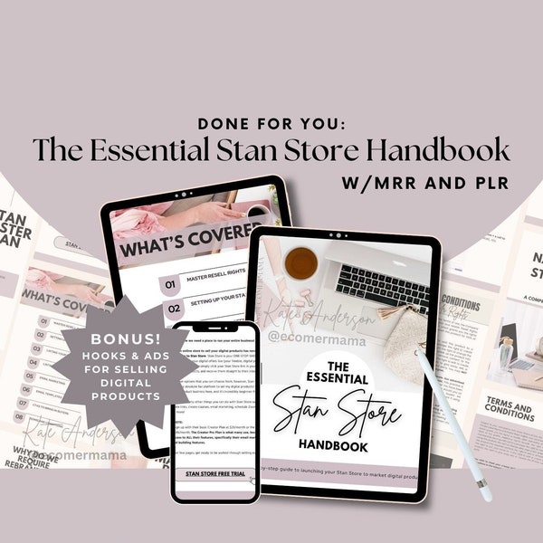 The Essential Stan Store Handbook with Master Resell Right MRR and Private Label Rights PLR - a DFY Digital Marketing Product - Lead Magnet