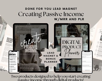 Create Passive Income eBook with Master Resell Rights MRR & Private Label Rights PLR - A DFY Digital Product | Digital Planner | Lead Magnet