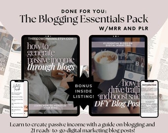The Blogging Essentials Pack with Master Resell Rights (MRR) and Private Label Rights (PLR): How to Product | Blog Templates | Blog Posts