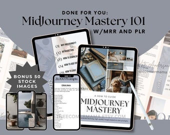 Libro electrónico y tutorial de MidJourney Mastery que incluye más de 21 000 ideas rápidas con Master Reell Rights MRR y Private Label Rights PLR Lead Magnet