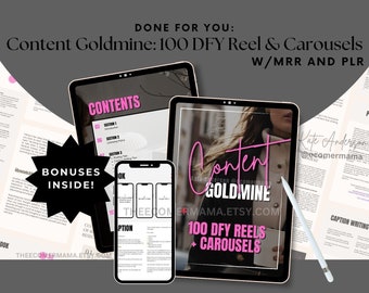 Content Goldmine: 100 DFY Reels & Carousels with Master Resell Rights (MRR) and Private Label Rights (PLR) - Social Media/Digital Marketing
