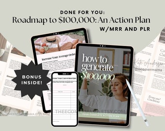 Roadmap to 100,000: An Action Plan with Master Resell Rights (MRR) and Private Label Rights (PLR) - A DFY Digital Product | Planner