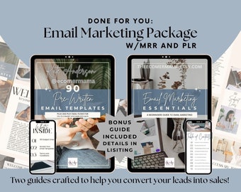 Email Marketing Essentials Package/Bundle with Master Resell Rights (MRR) and Private Label Rights (PLR): A DFY guide and 90 email templates