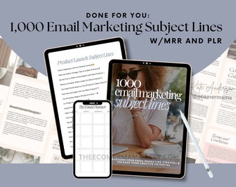 One Thousand (1,000) Email Marketing Subject Lines w/Master Resell Rights (MRR) and Private Label Rights (PLR): DFY Email Marketing Product