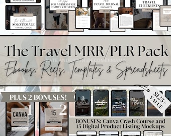 The Travel PLR and MRR Pack - Templates, Guides, Spreadsheets & Reels all with Master Resell Rights and Private Label Rights / Travel Agent