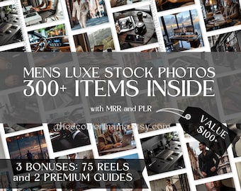 Colección de fotografías de archivo de lujo para hombres con derechos de reventa maestra (MRR) y derechos de etiqueta privada (PLR): un producto digital dfy